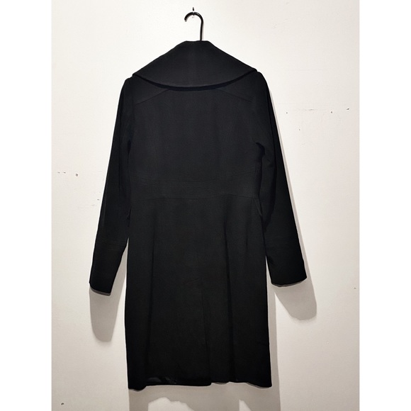 Cole Haan Black Classic Wool Coat - Picture 6 of 7